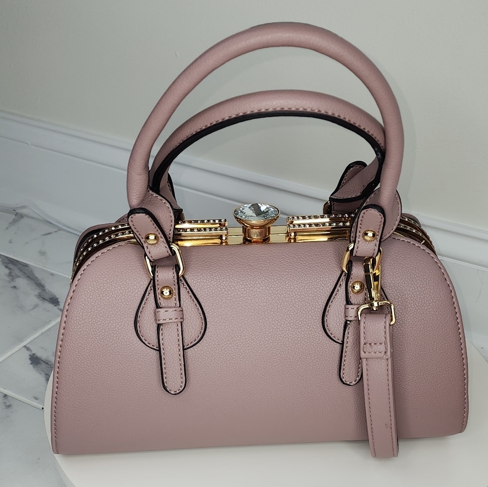 Blush satchel bag
